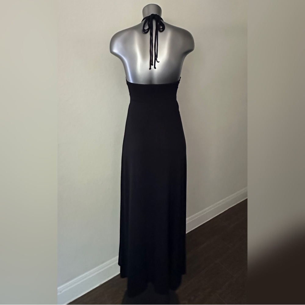 Sky Rhinestone Blk Maxi - Picture 5 of 9